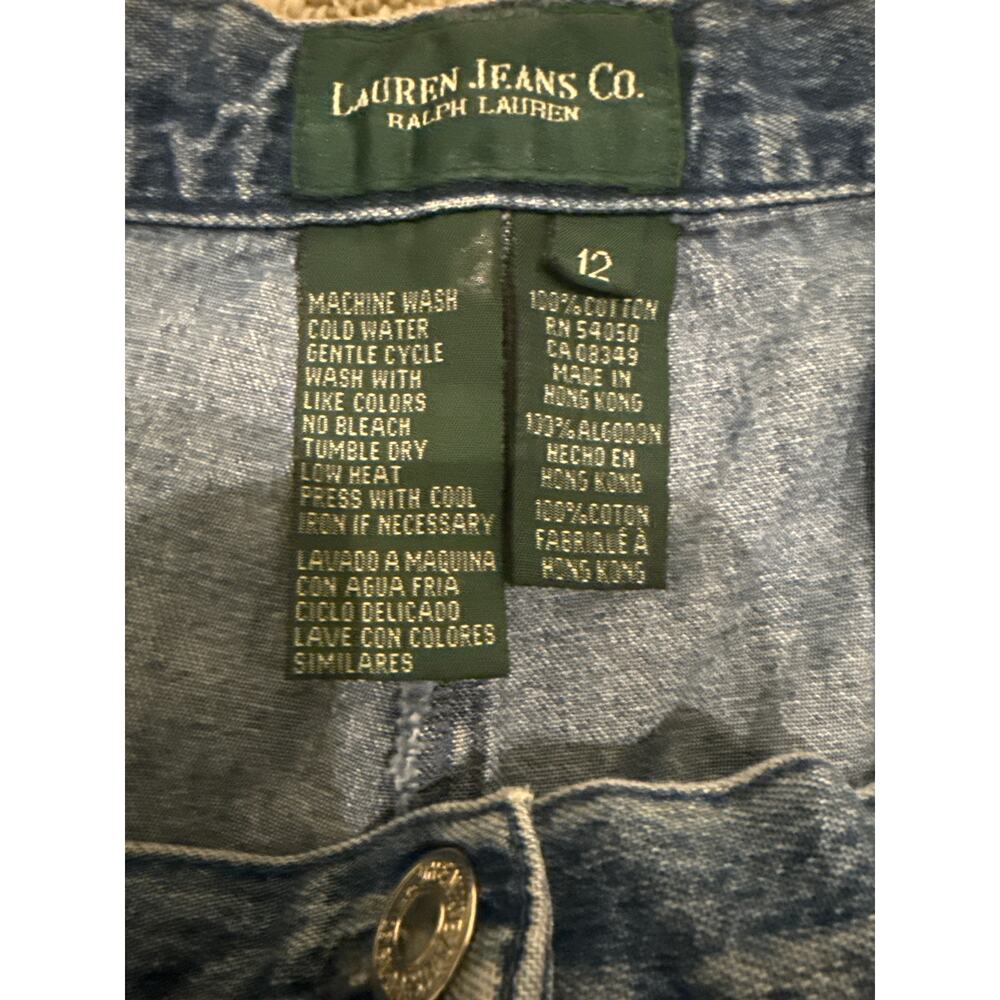 Ralph Lauren, Lauren Jeans Co. Cut Off Jean Shorts Medium Wash - Picture 4 of 5